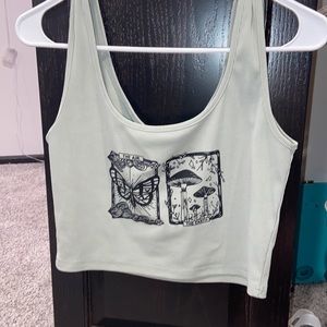 sage green tank top